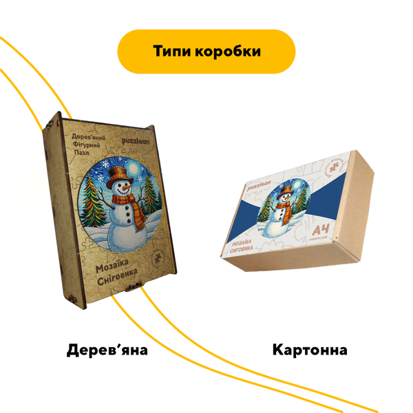 Деревянный пазл Мозайка Снеговика 00102 фото