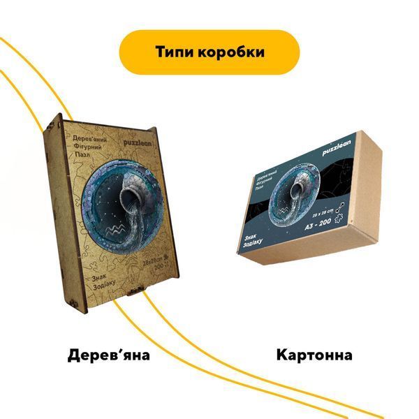 SALE Деревянный пазл Знак Зодиака Водолей 18011s фото