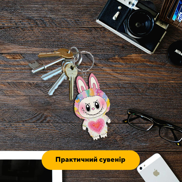 Комплект дерев'яних брелків Таємничі Лабубу 80026 фото