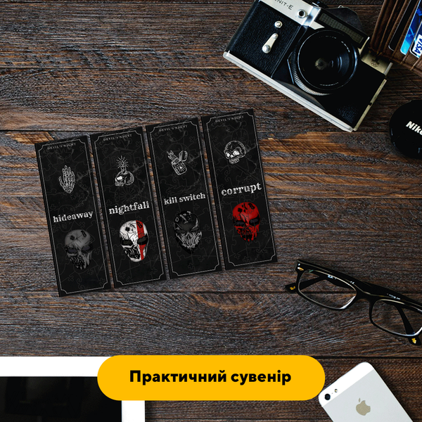Комплект дерев&rsquo;яних пазлів-закладок &laquo;Володарі Масок&raquo; Картонна коробка 50470 фото