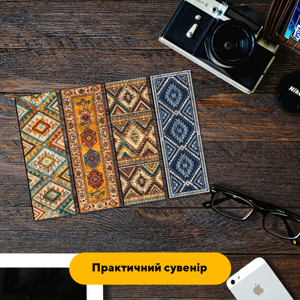Комплект деревянных пазлов-закладок Орнаменты Картонная коробка 50552 фото