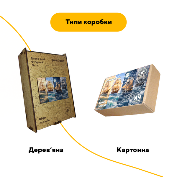 Комплект дерев&rsquo;яних пазлів-закладок &laquo;Вітри океану&raquo; Картонна коробка 19283 фото