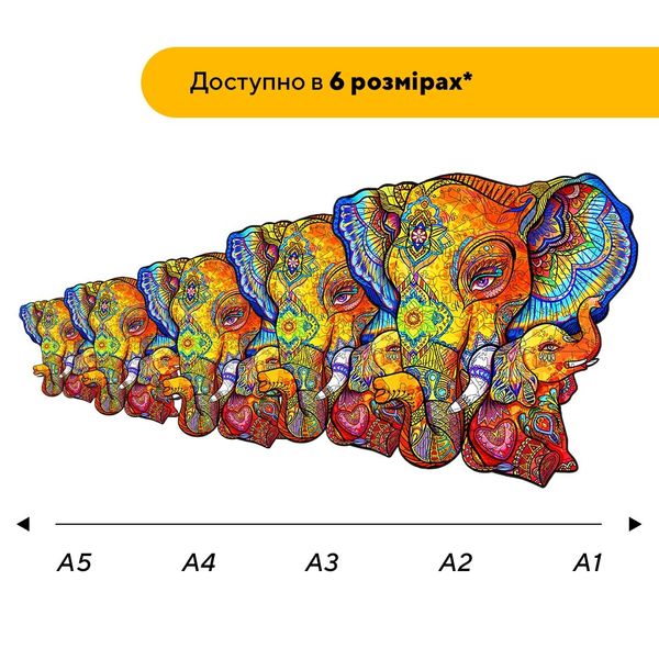Пазл дерев'яний Сім'я Слоників 16195 фото