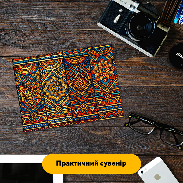Комплект дерев&rsquo;яних пазлів-закладок &laquo;Квітуча Абстракція&raquo; Картонна коробка 50493 фото